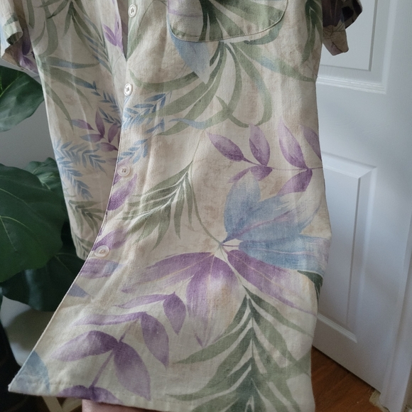 Alfred Dunner Linen Button-down Shirt - Short sleeve - Picture 7 of 12